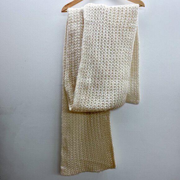 Cream Knit Scarf | Extra Long - Picture 3 of 3